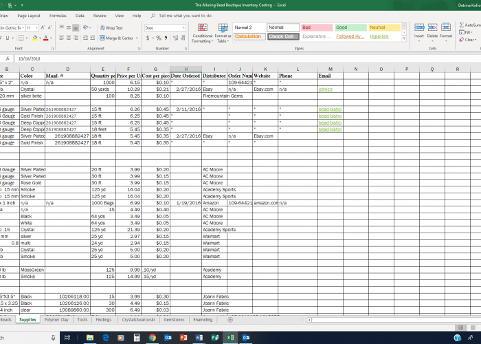 Cost Sheet