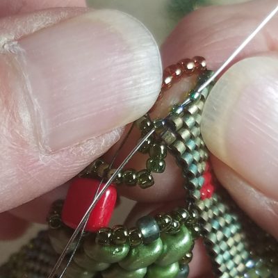 Ruffled Peyote Cuff Bracelet – Embellishing and Finishing the Bracelet ...