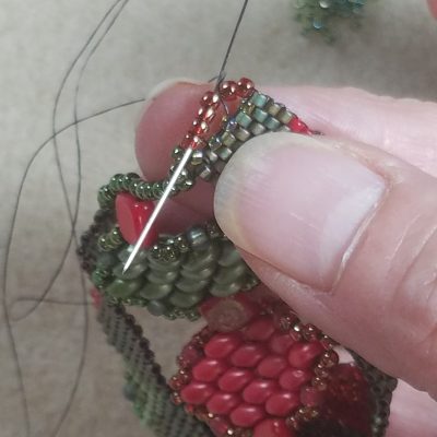 Ruffled Peyote Cuff Bracelet – Embellishing and Finishing the Bracelet ...