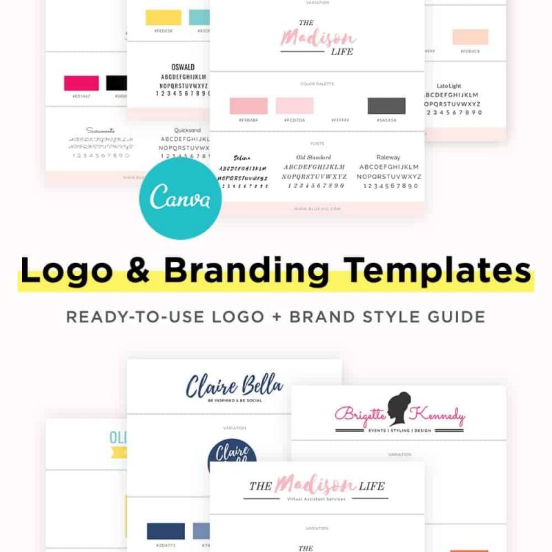 feminine-canva-logo-branding-templates